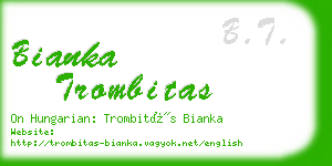 bianka trombitas business card